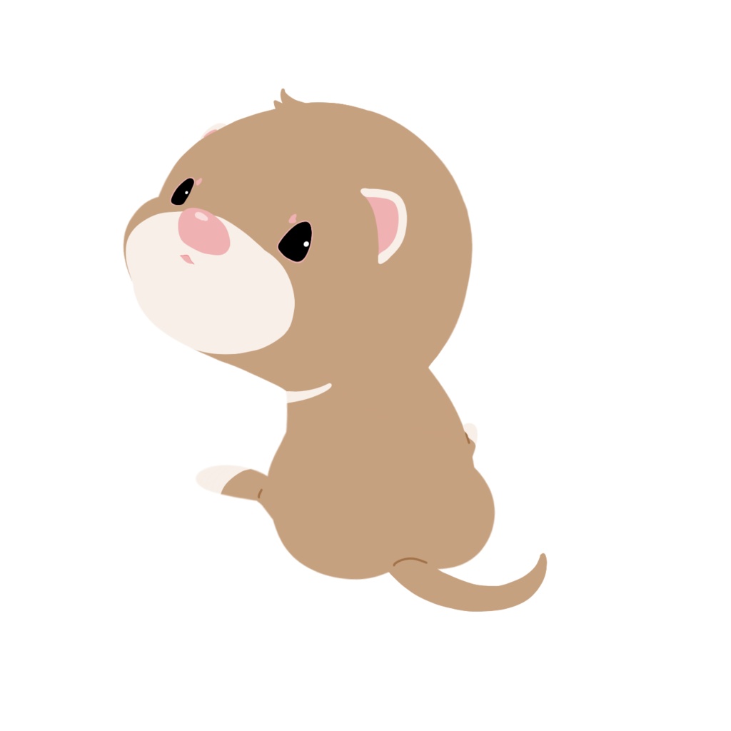 プリッ❣️なオチリのベビフェレちゃん