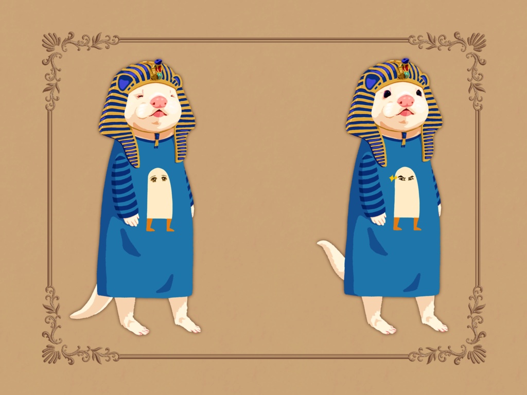 古代エジプト風パジャマ(メジェド添え)