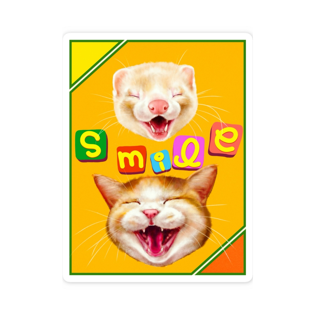 スマイル 猫とフェレット