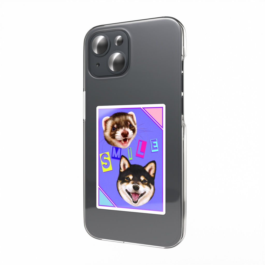 スマイル　黒柴とフェレット