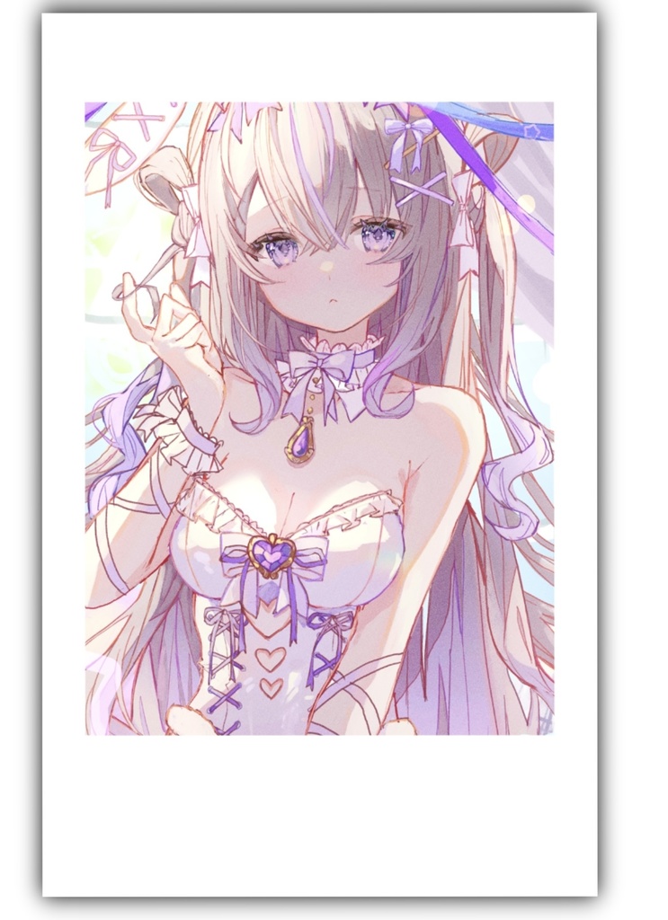 【チェキ風カード】yellow・purple