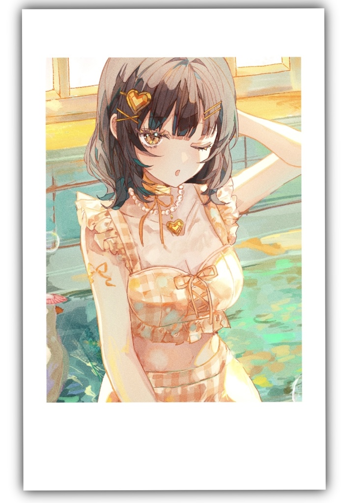 【チェキ風カード】yellow・purple