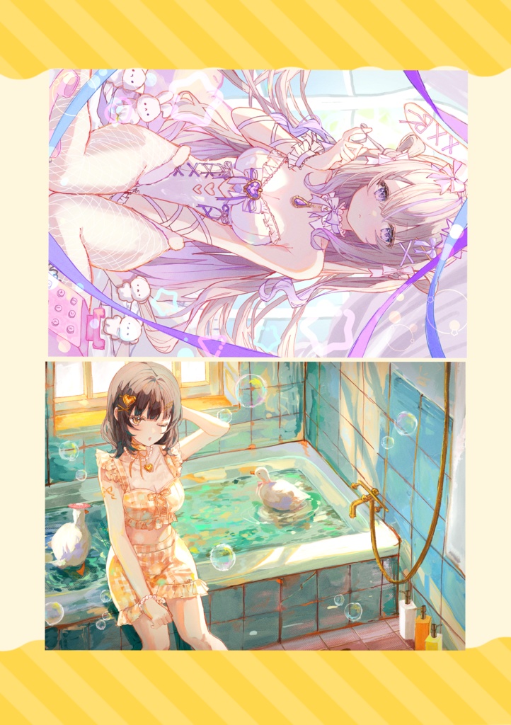 【ポストカード】yellow・purple