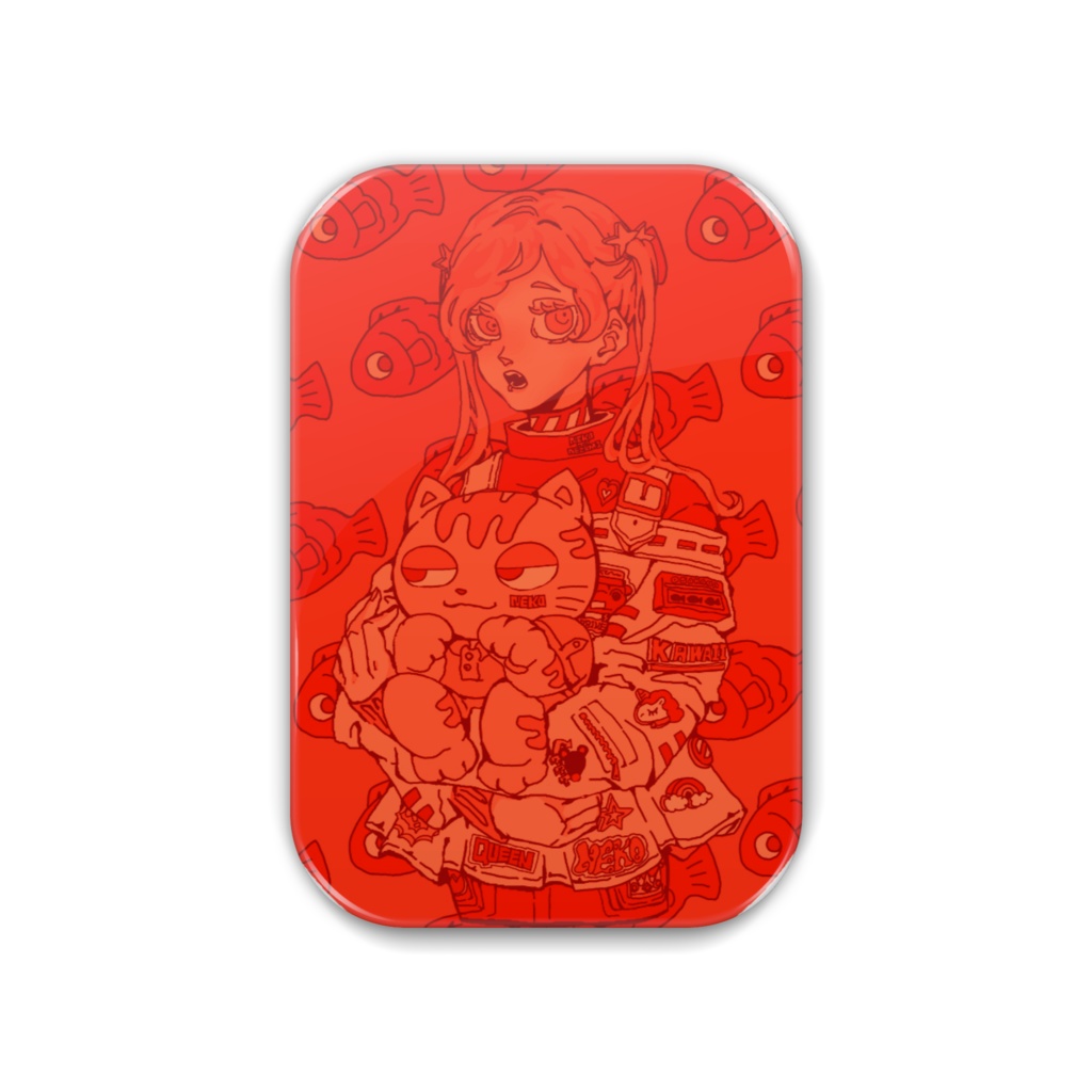 スクエア缶バッジ2個セット