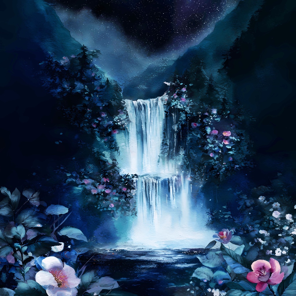 幻想挿絵コレクション 第二章「月下の庭に咲く光」