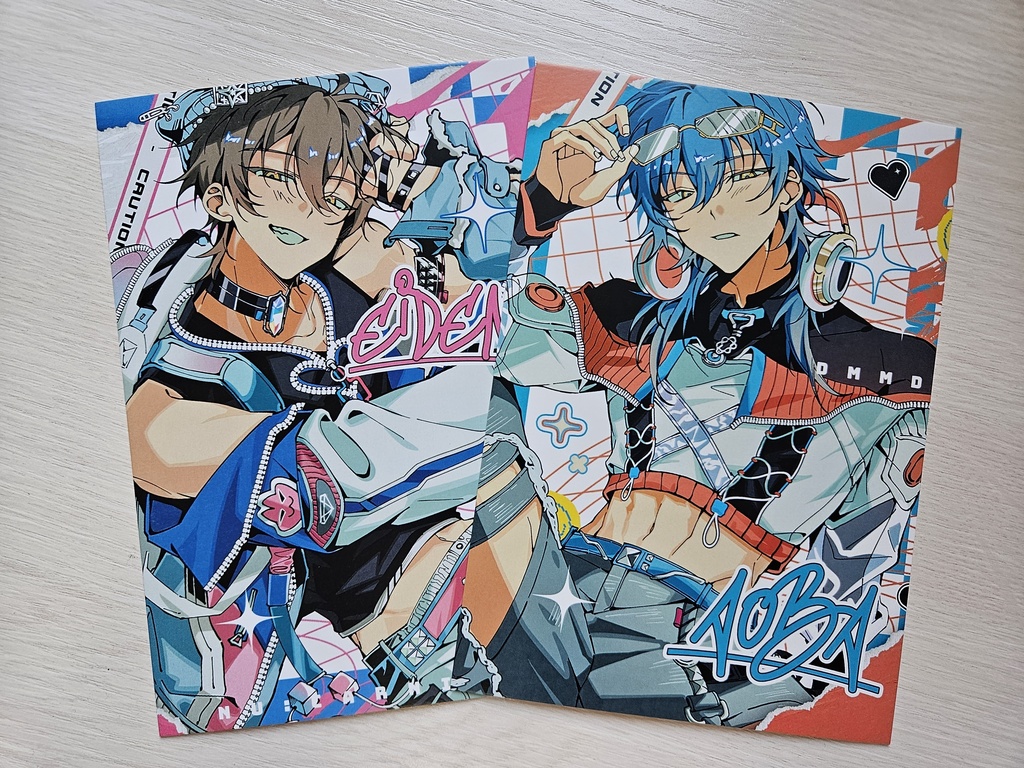 エイト & 蒼葉 チェキ風カード/ポストカード/缶バッジSET