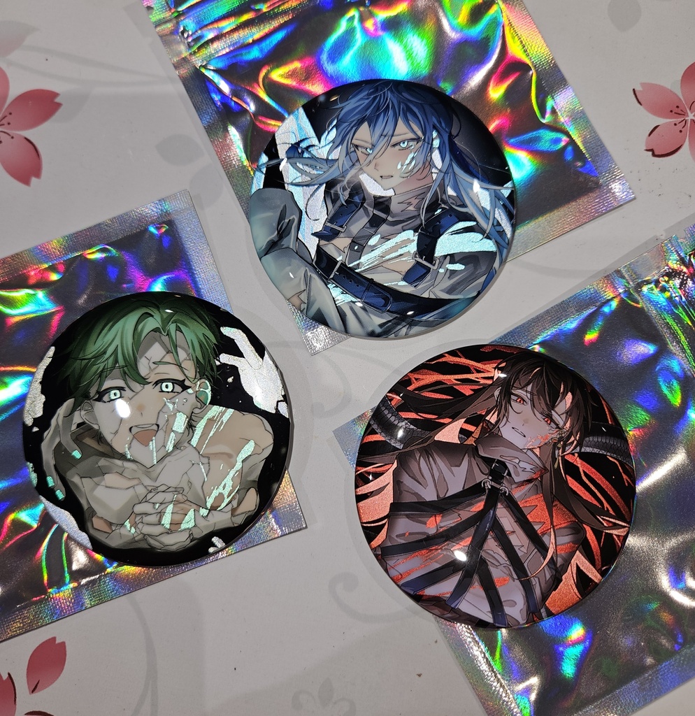 【NU: カーニバル】ホログラム & リフレクター 缶バッジSET
