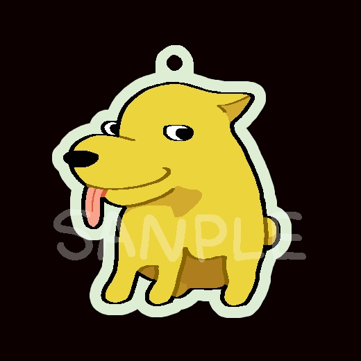 【光る!】蓄光犬アクキー