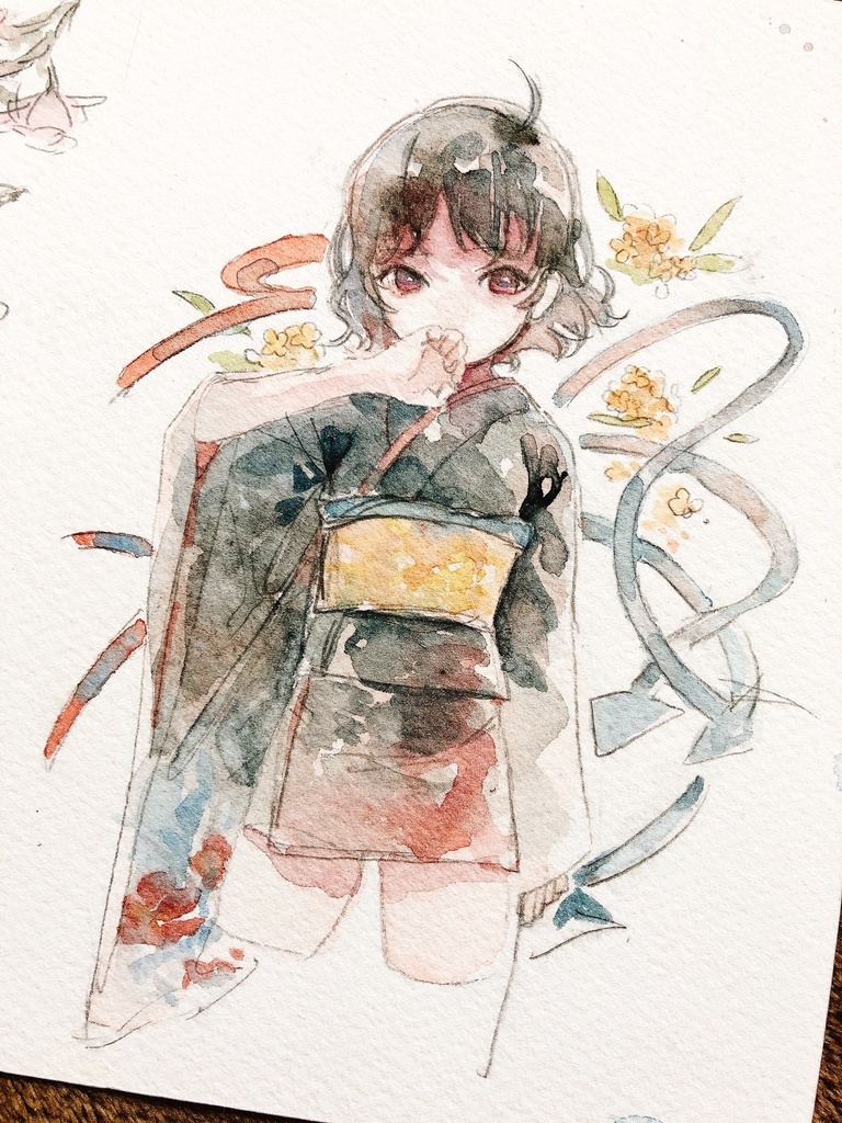 東方project 封獣ぬえ 水彩画 Whenmk Booth