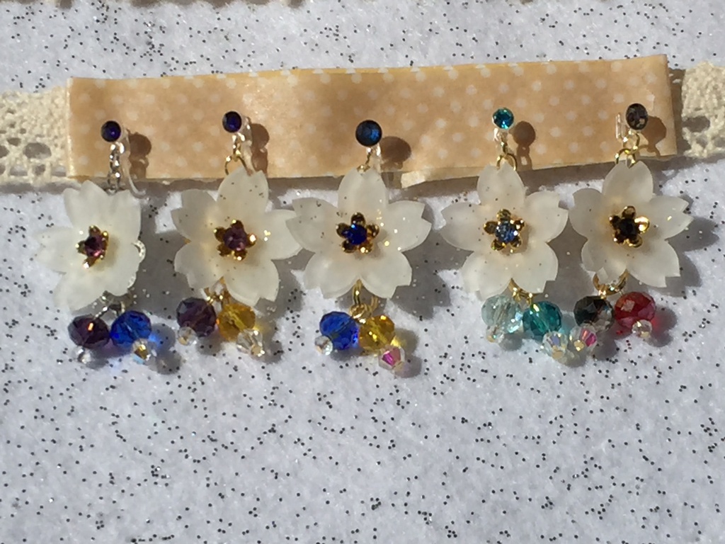 誉桜のノンホールピアス 刀剣男子イメージアクセ