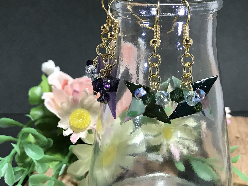 忍たまイメージアクセサリー 手裏剣ピアス