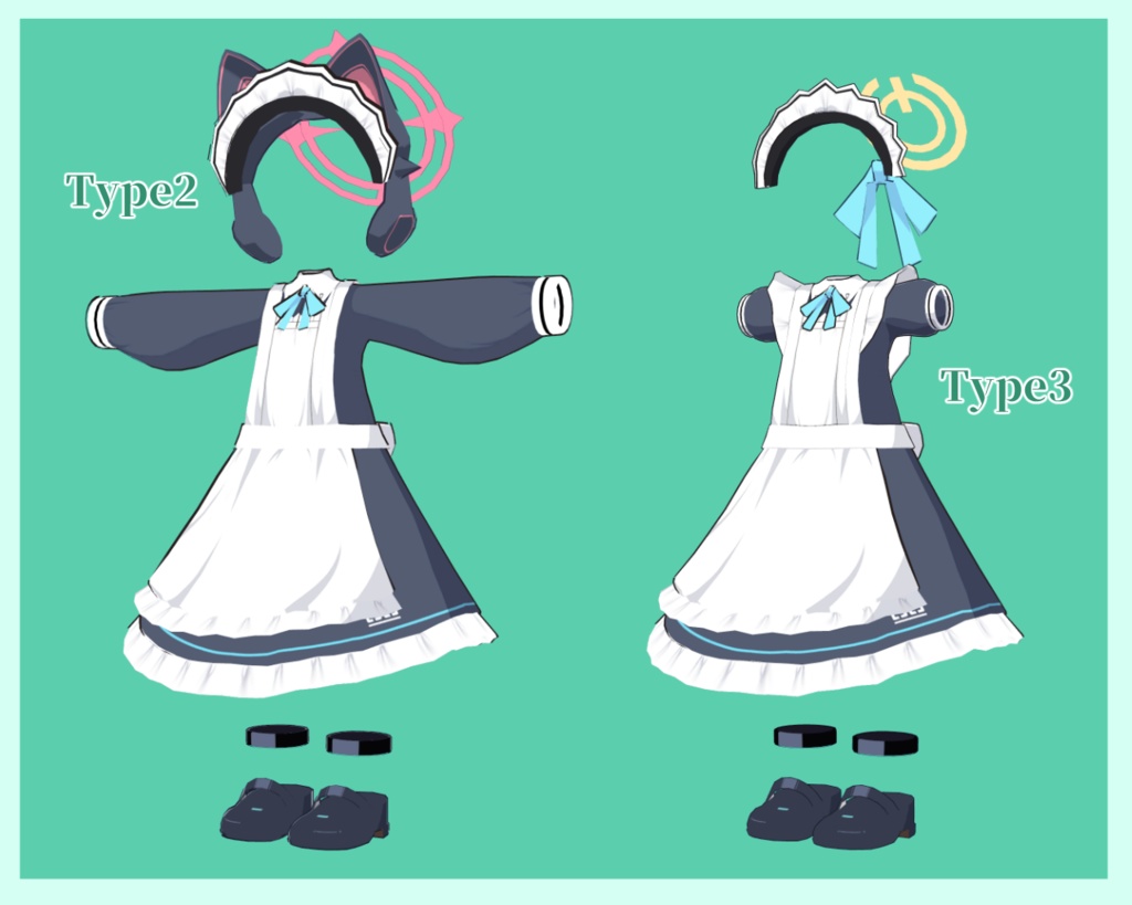 【まめふれんず対応】メイドゲーム開発部衣装