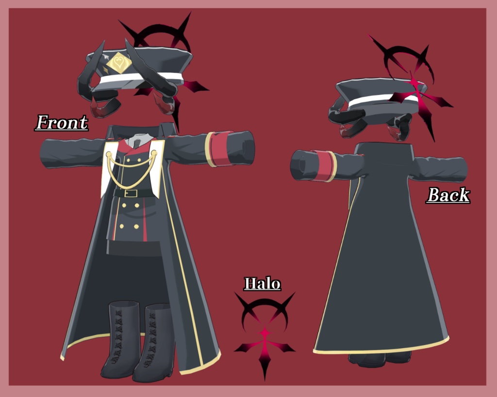 【まめふれんず対応】羽沼マ〇ト衣装セット