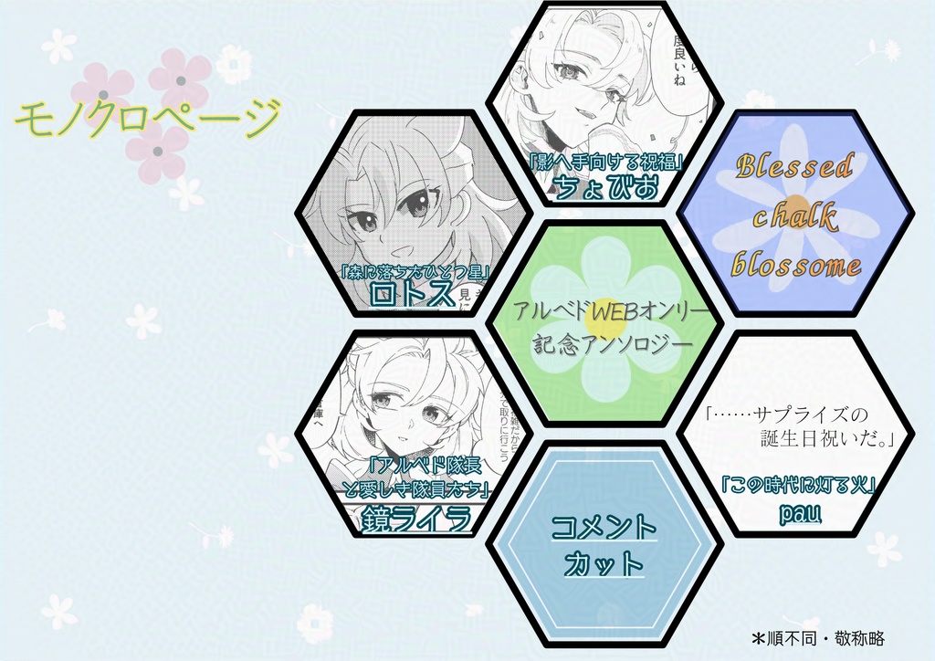 アルベドwebオンリー開催記念アンソロジー「Blessed chalk blossome」