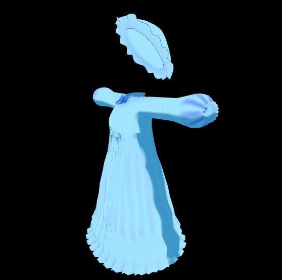 ナイトキャップ付きネグリジェ