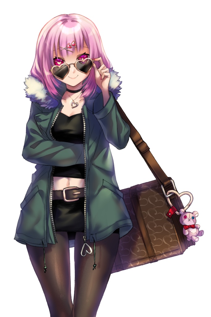 【フリー立ち絵】ハート系女子