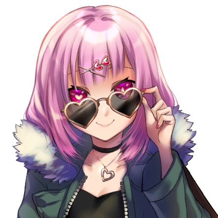 【フリー立ち絵】ハート系女子