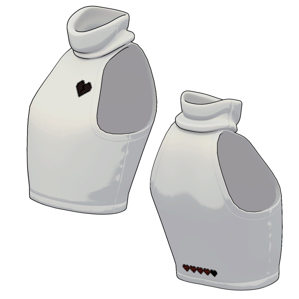 【Lapwing】Cropped Top High-Neck