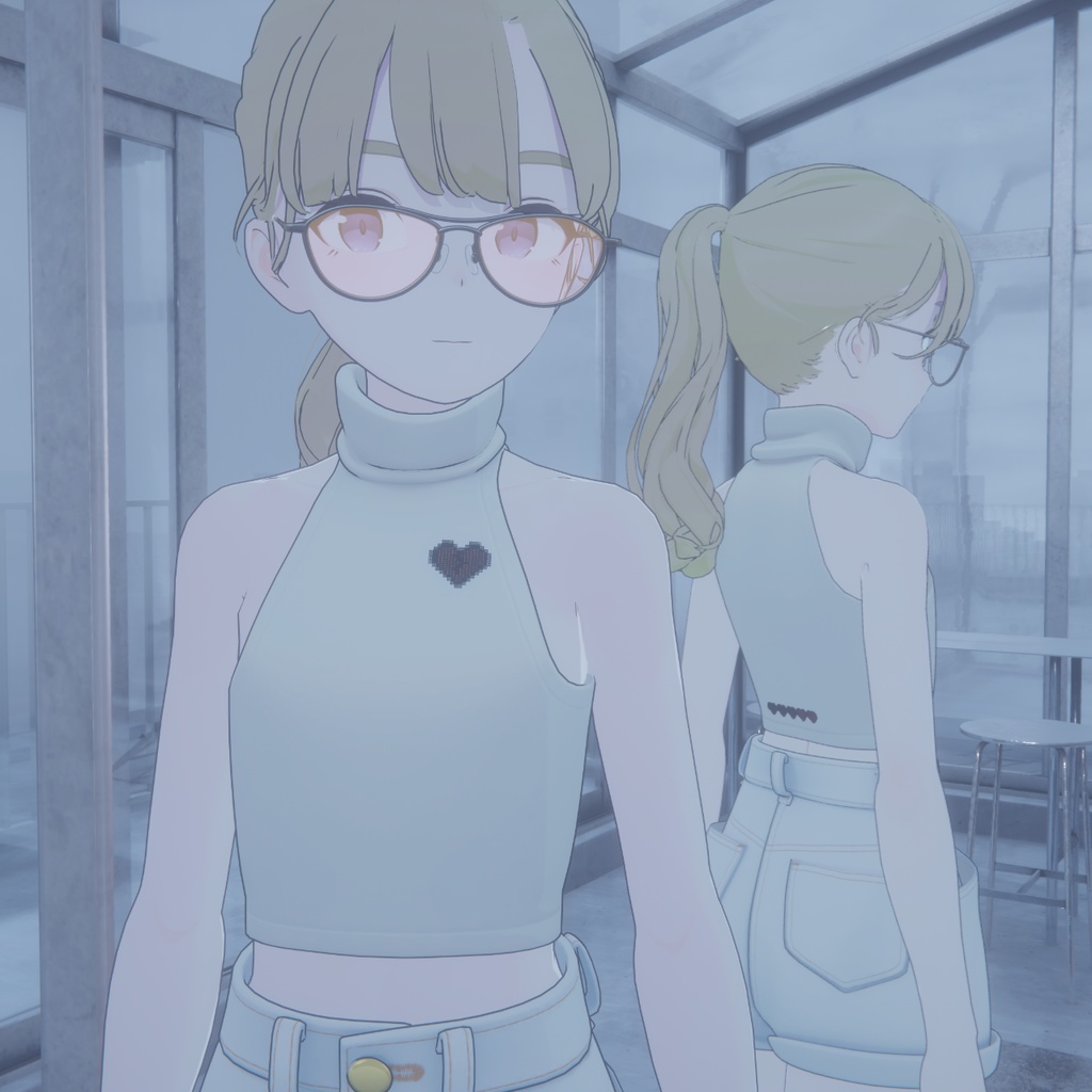 【Lapwing】Cropped Top High-Neck