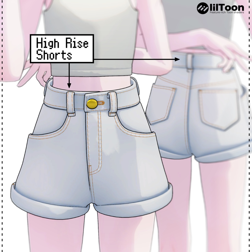 【Lapwing】High Rise Shorts