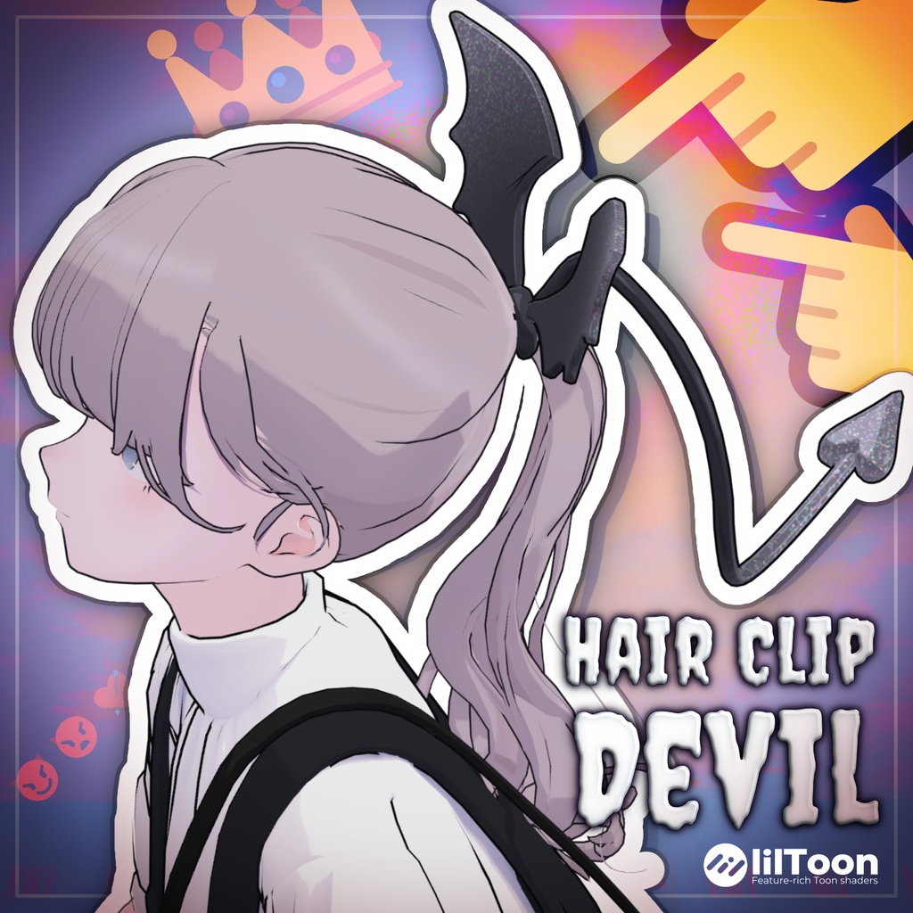 Hair Clip - Devil