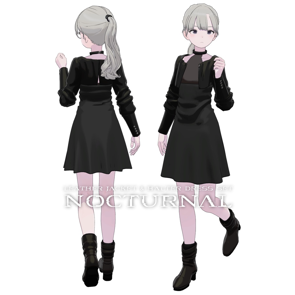 👉️発売記念セール👉️【Lapwing】Jacket & Halter Dress - Nocturnal