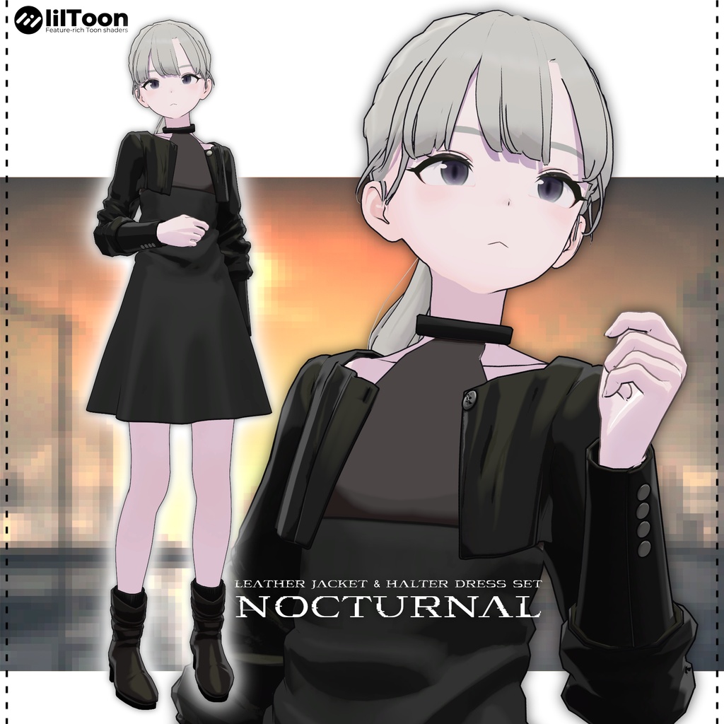 【Lapwing】Jacket & Halter Dress - Nocturnal