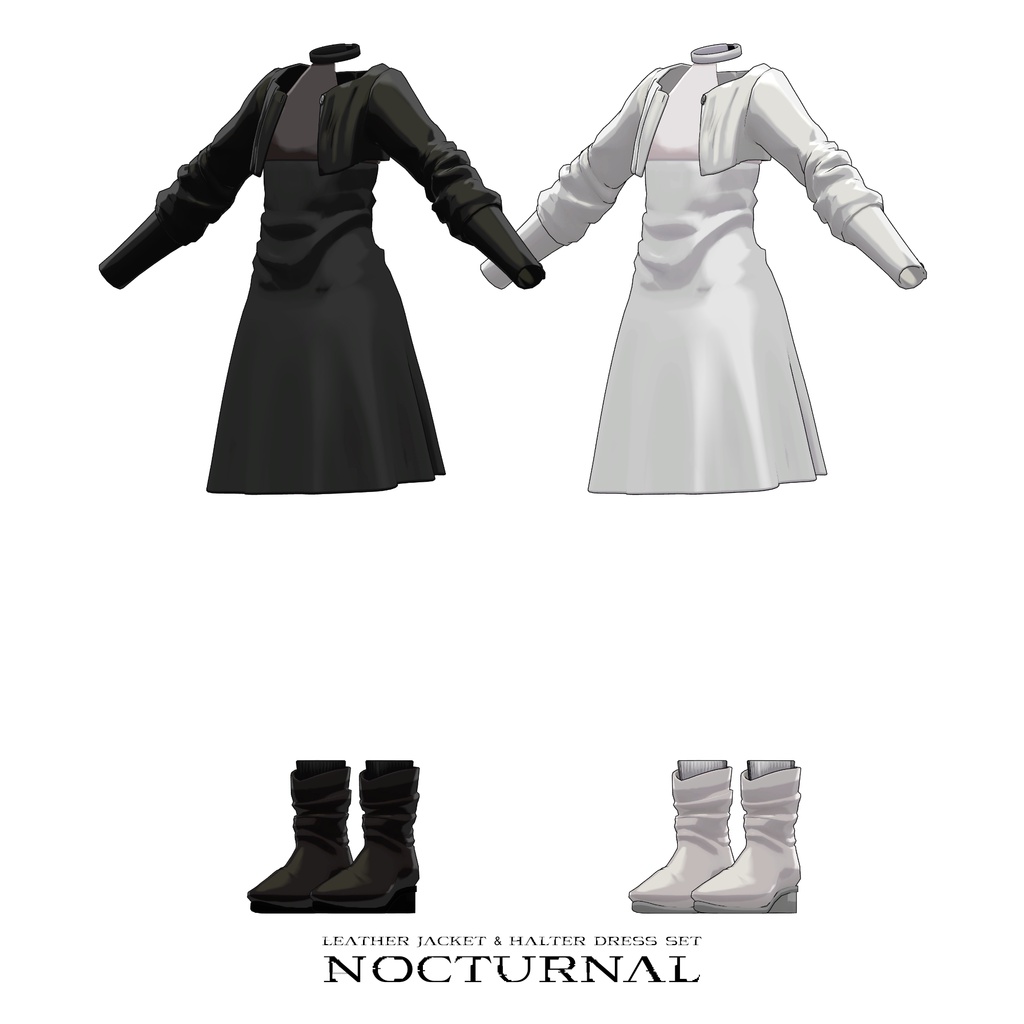 👉️発売記念セール👉️【Lapwing】Jacket & Halter Dress - Nocturnal