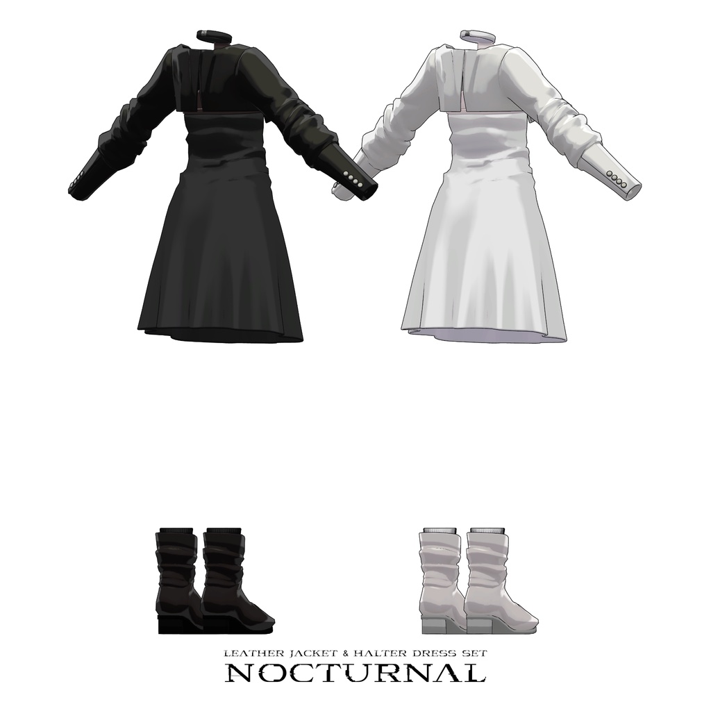 👉️発売記念セール👉️【Lapwing】Jacket & Halter Dress - Nocturnal