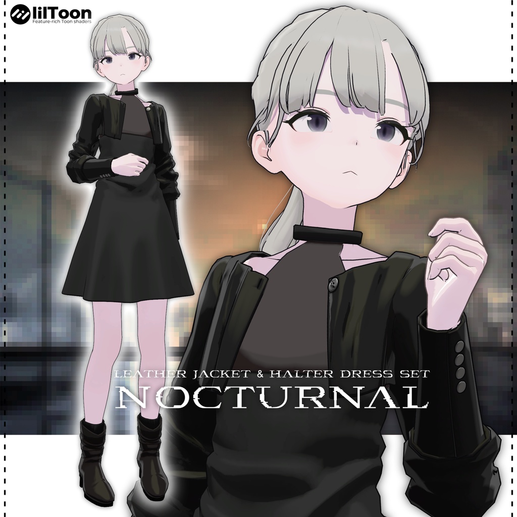 👉️発売記念セール👉️【Lapwing】Jacket & Halter Dress - Nocturnal