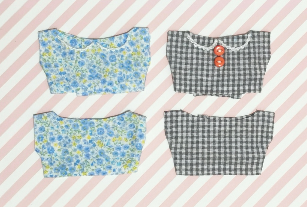 花柄襟風刺繍付きＴシャツ