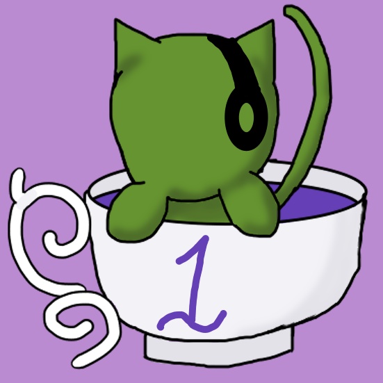 猫カップフレークシール