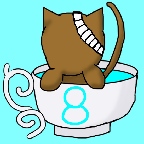 猫カップフレークシール