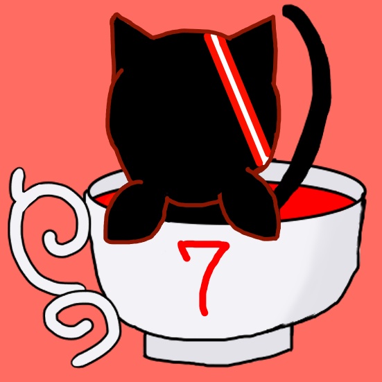 猫カップフレークシール