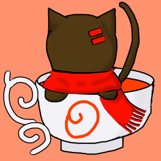 猫カップフレークシール