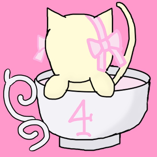 猫カップフレークシール