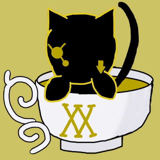 猫カップフレークシール