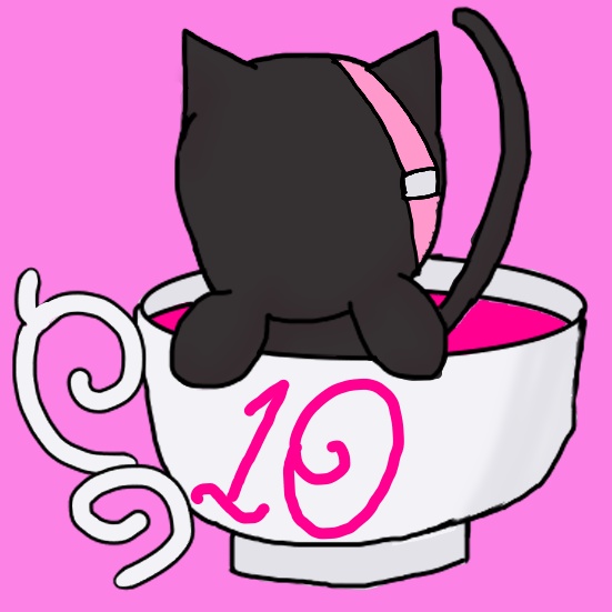 猫カップフレークシール