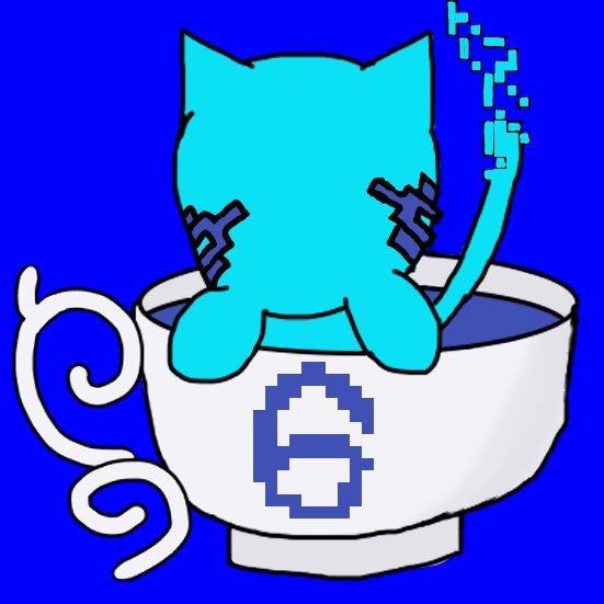 猫カップフレークシール