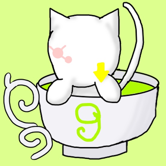 猫カップフレークシール