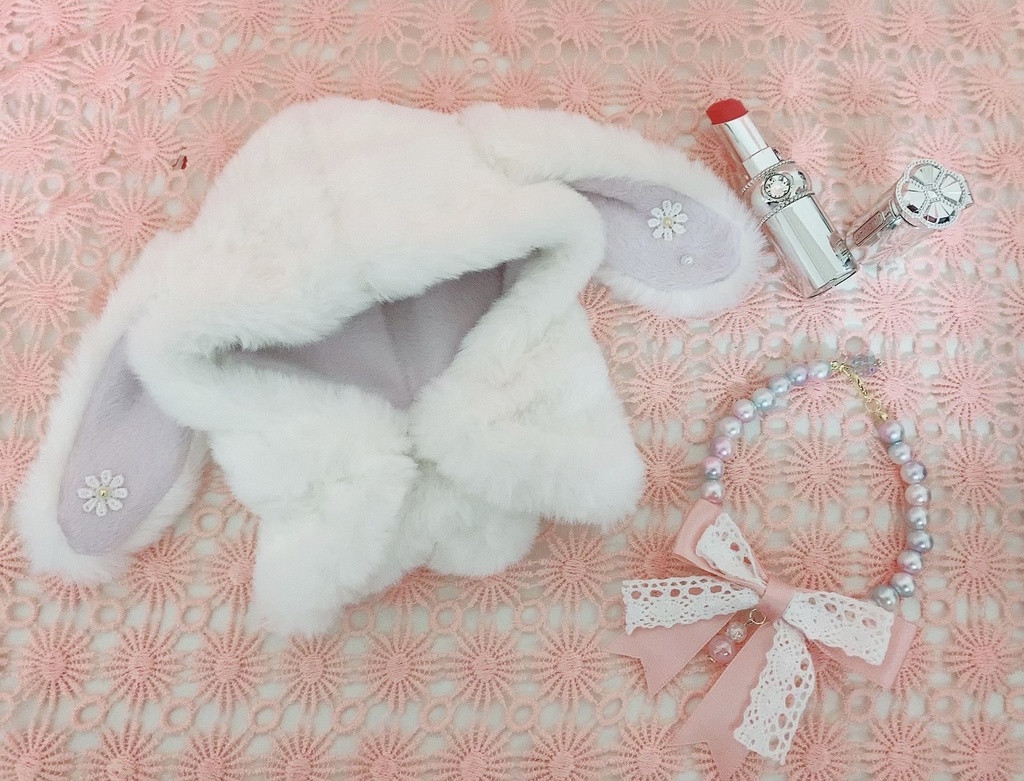 うさぎのもこもこポンチョ