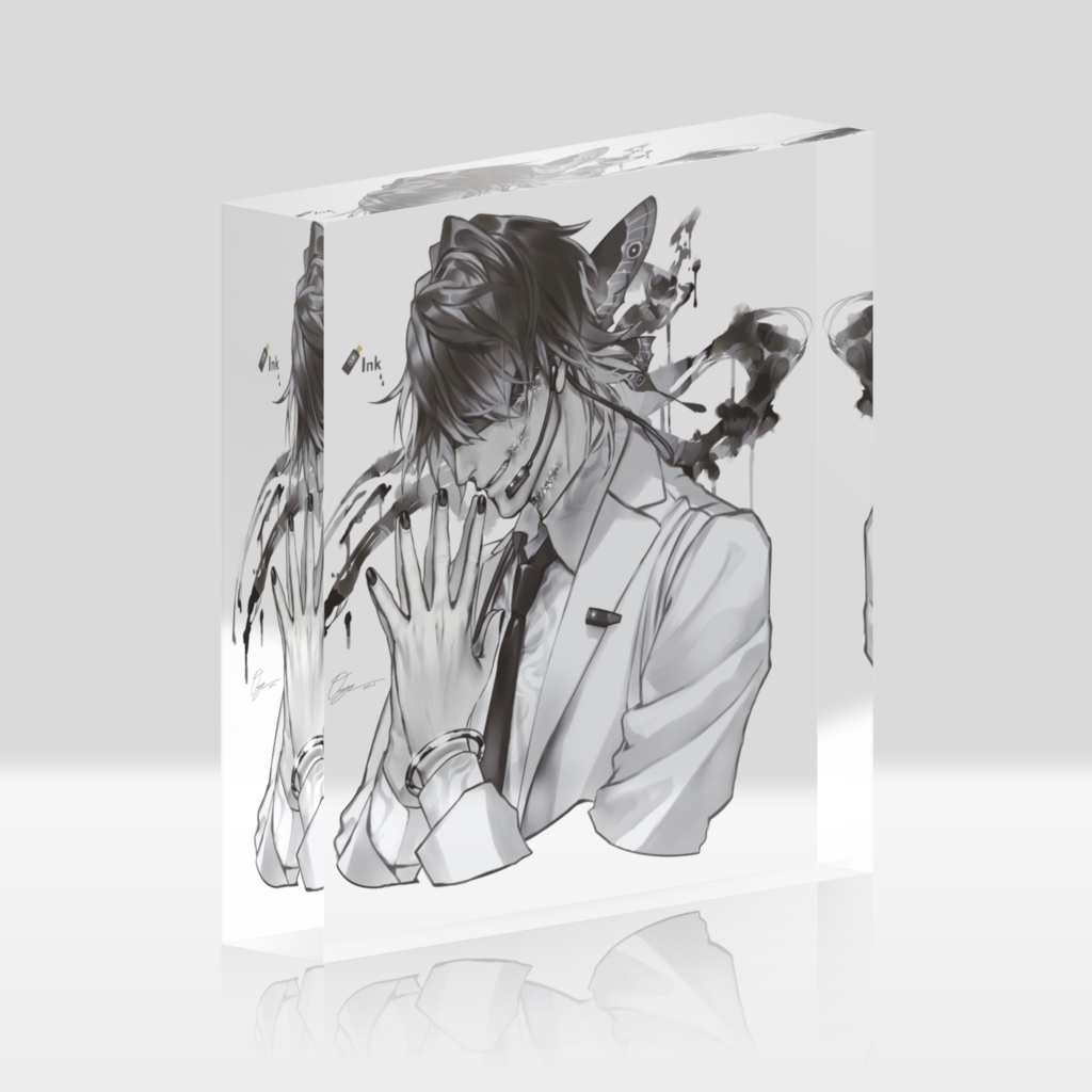 蟲音アクリルブロック「墨」