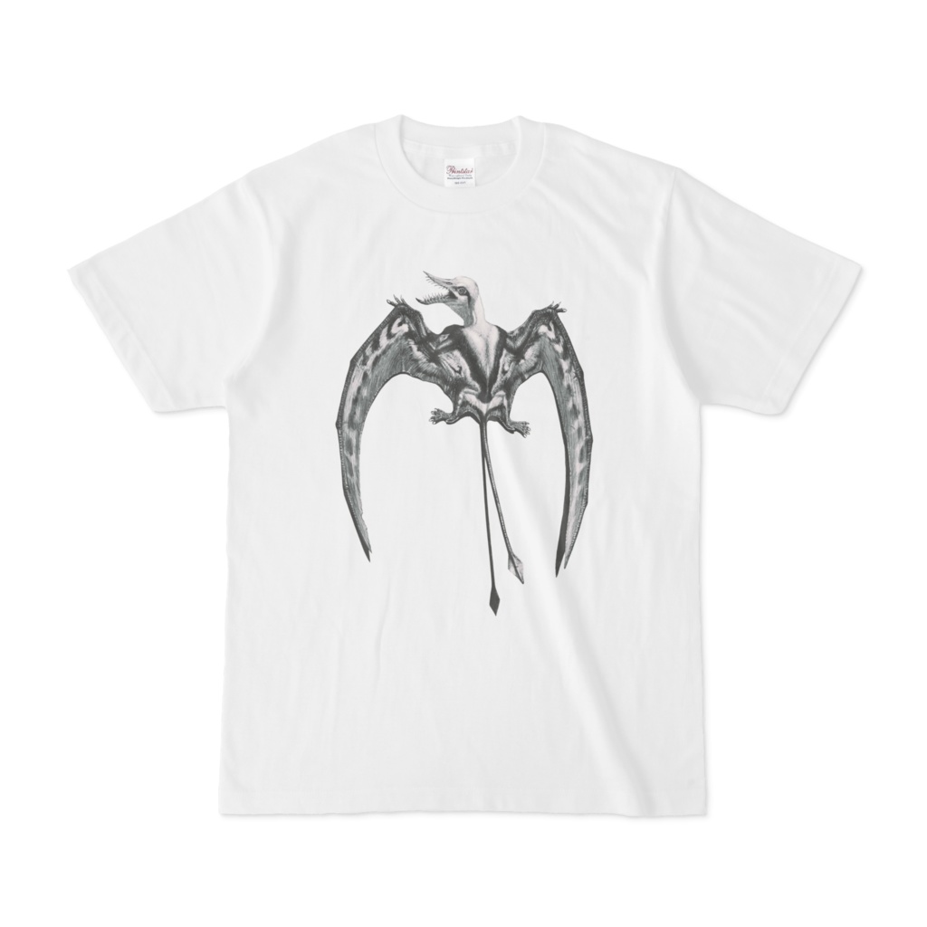 おとまりランフォリンクス＿B＆W(Ｔシャツ)【恐竜グッズ】