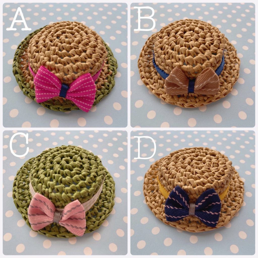 手編みカンカン帽 mini