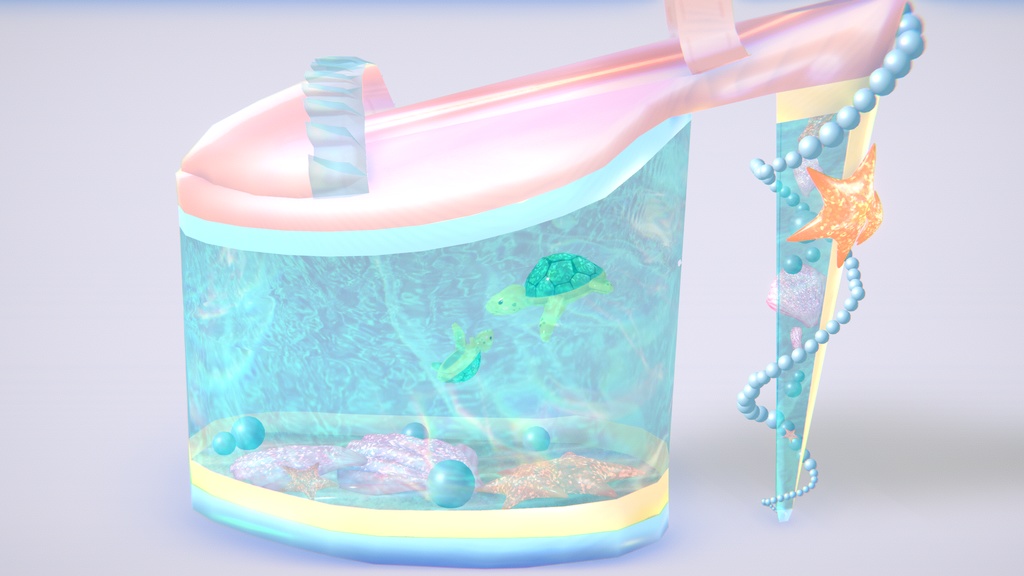 Mermaid Heelz - マーメイド ハイヒール VRChat向けオリジナル3Dアバタ FBX unitypackage