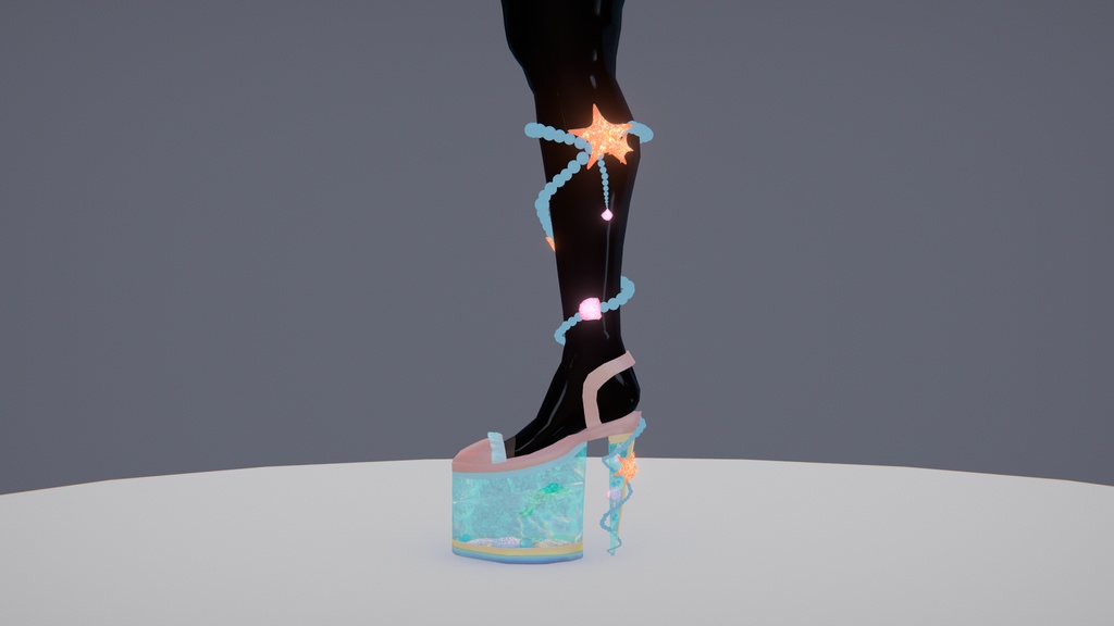 Mermaid Heelz - マーメイド ハイヒール VRChat向けオリジナル3Dアバタ FBX unitypackage