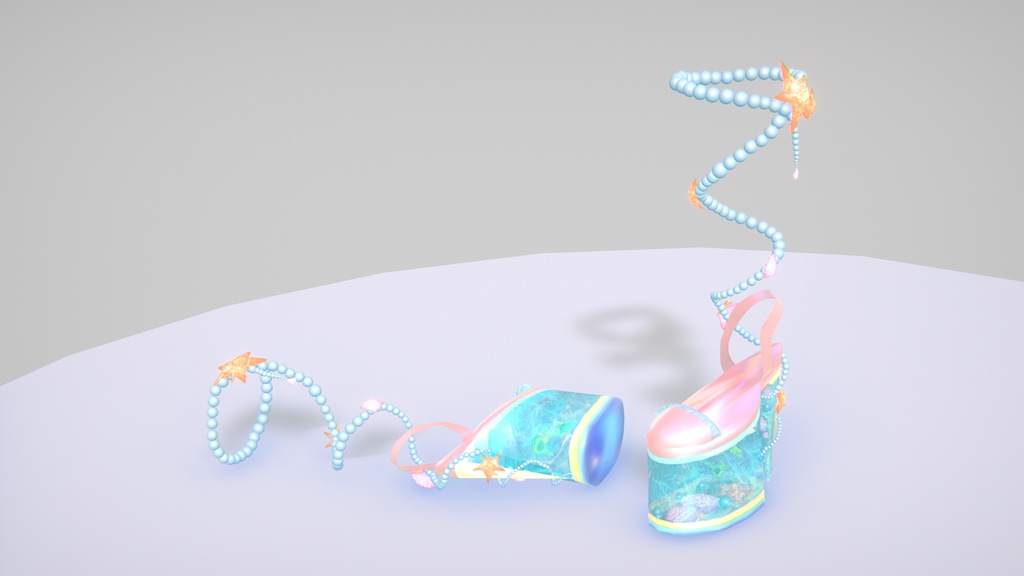 Mermaid Heelz - マーメイド ハイヒール VRChat向けオリジナル3Dアバタ FBX unitypackage