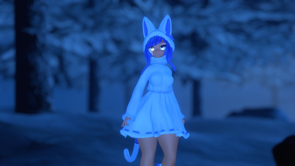 NEKO OUTFIT - 猫衣装 Original 3D model FBX unitypackage VRCHAT cottagecore dress