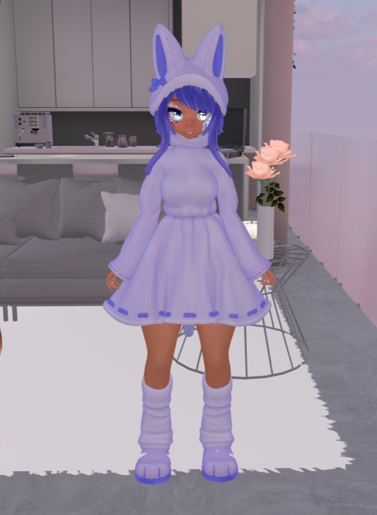 NEKO OUTFIT - 猫衣装 Original 3D model FBX unitypackage VRCHAT cottagecore dress