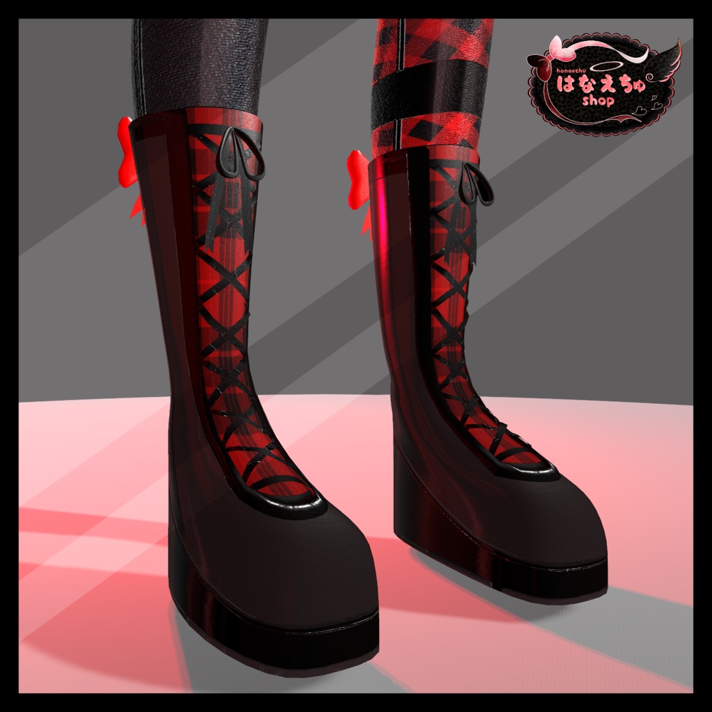 PUNK BOOTZ - パンクブーツ Original 3D model FBX unitypackage VRCHAT goth